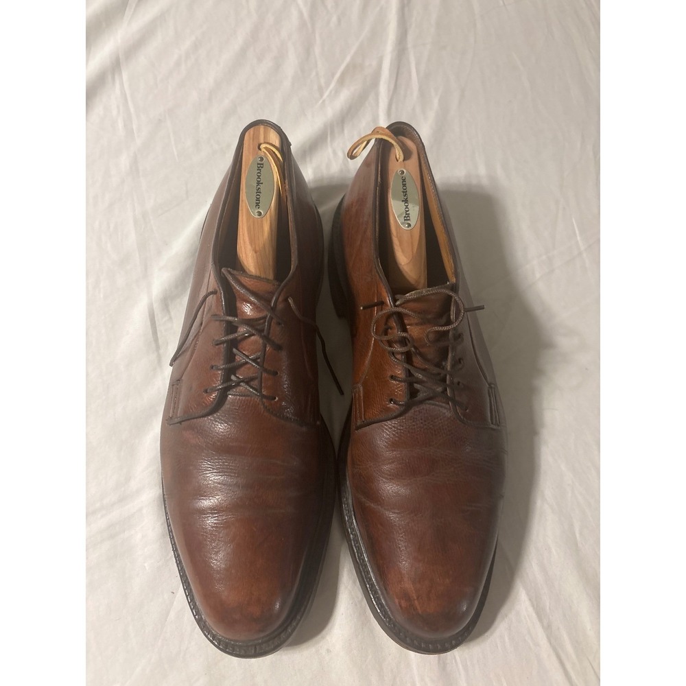Footjoy Leather Derby Dress Shoes Mens Brown Plain Toe Lace Up Casual sz 12